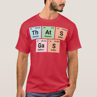 Esa es una camiseta de elementos periódicos de quí
