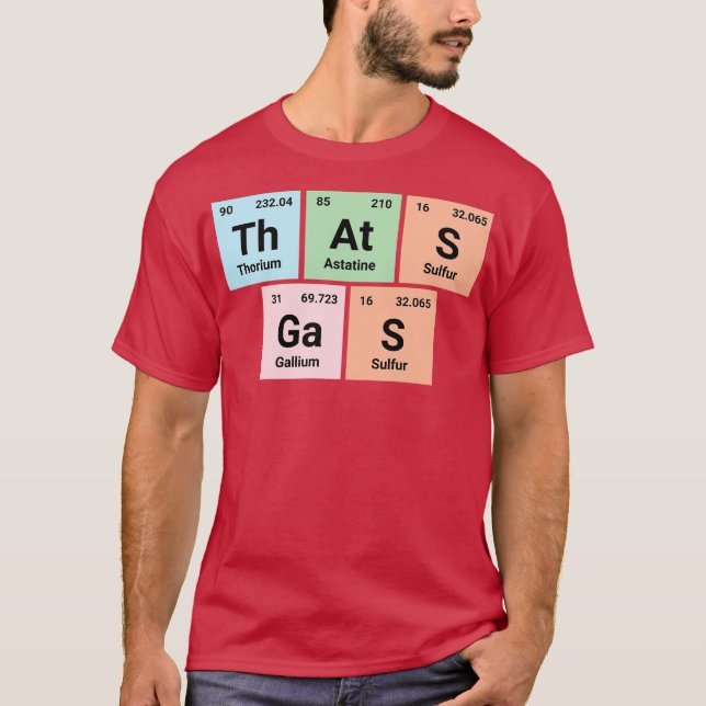 Esa es una camiseta de elementos periódicos de quí (Anverso)
