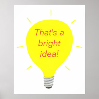 Esa es una idea brillante, posters de lámparas ama