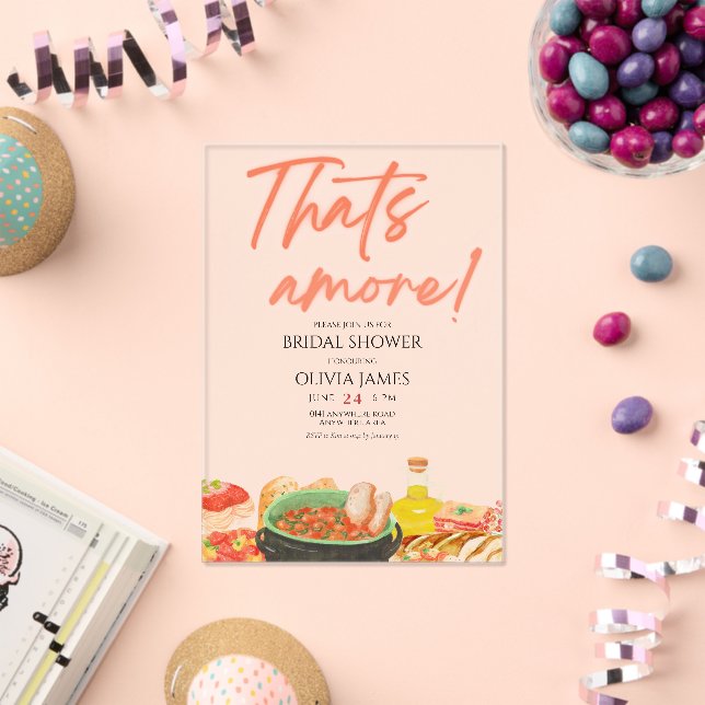 Esa es una invitación más acrílica a la ducha de n (Insitu (Celebración))