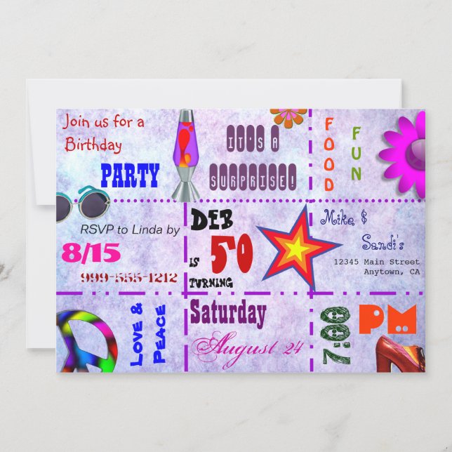 Esa invitación de los años 70 (Anverso)