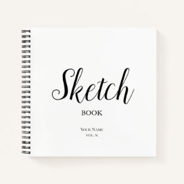 Esbozar la libreta con su nombre de bloc de notas 