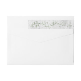 Esbozo botánico Ajuste verde alrededor de la etiqu