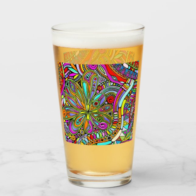 Esbozo de arte de fantasía - Flores abstractas 1 (Anverso (lleno))