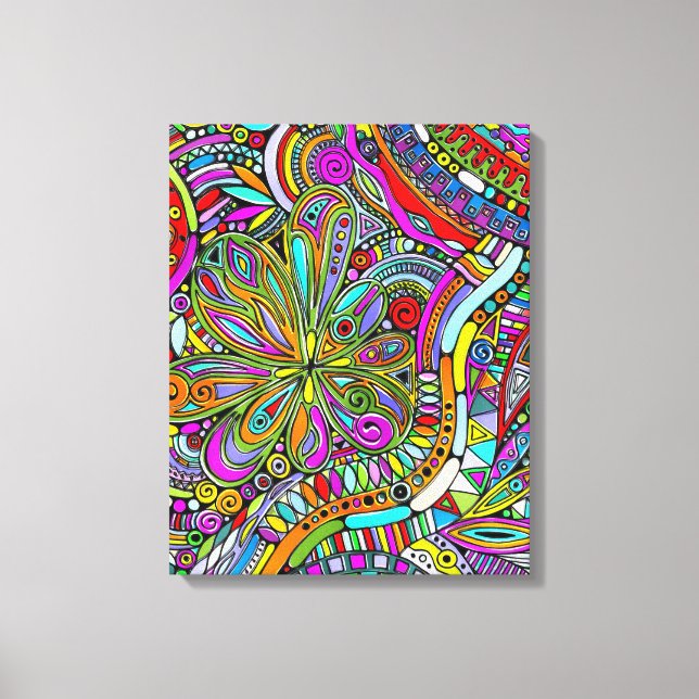 Esbozo de arte de fantasía - Flores abstractas 1 (Anverso)