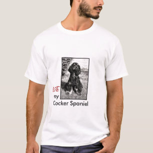 Esbozo de Cocker Spaniel en camiseta de manga cort