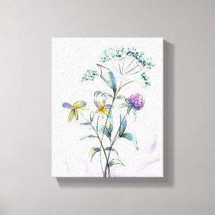 Esbozo de flores silvestres - arte floral Minimali