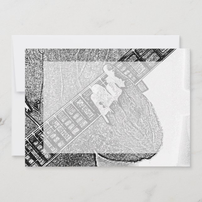 Esbozo de guitarra de mano alucinante (Anverso)