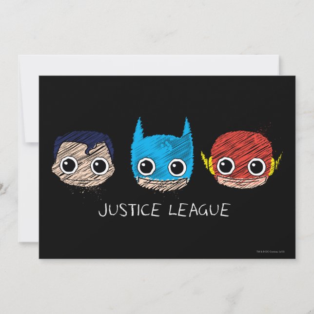 Esbozo de la Liga de la Justicia Mini (Anverso)