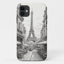 Esbozo de la Torre Eiffel en la calle - Funda de l