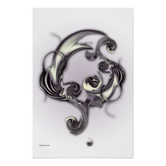 "Esbozo de poesía inversa" , Poster brillante