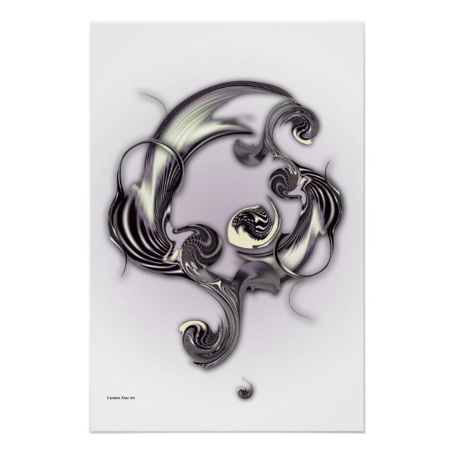 "Esbozo de poesía inversa" , Poster brillante (Anverso)