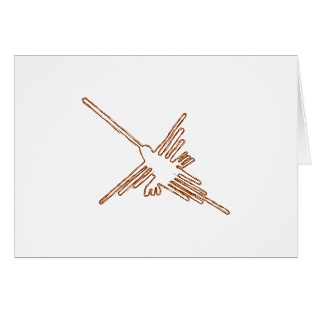 Esbozo del colibrí de líneas de Nasca (Anverso (Horizontal))