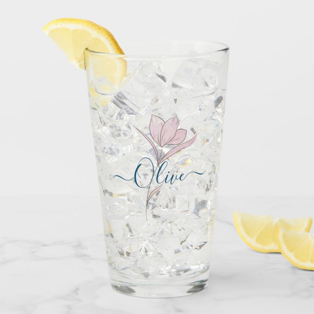 Esbozo floral acuarela personalizada (Anverso (hielo))