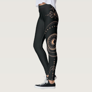 Esbozo moderno negro Deportes Gimnasio Leggings