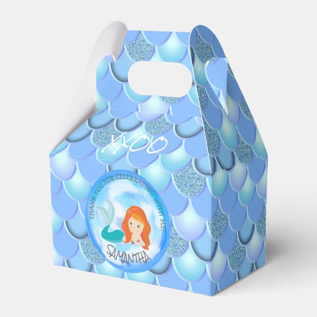 Escala Azul Mar de Sirena Gracias Caja De Favor (Front Side)