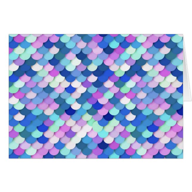 "Escala de dragón" - azul, orquídea y lavanda (Anverso (Horizontal))
