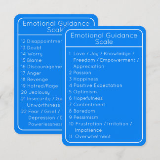 Escala de guía emocional Tarjeta doble lateral azu