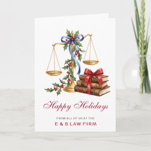 Escala de Justicia Dorada Corona de Acebo Navidad