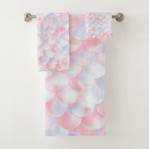 ESCALA DE MERMAJE ROJO AZUL ROJO 2 BAÑO TOALLA CON