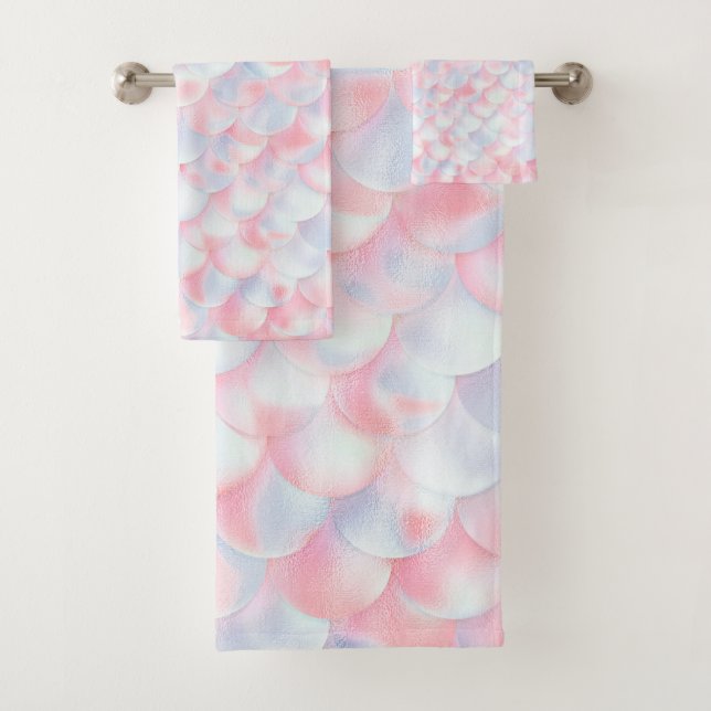 ESCALA DE MERMAJE ROJO AZUL ROJO 2 BAÑO TOALLA CON (In situ)