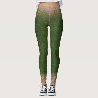 Escala de sirena cintura mezclada Leggings Kelp bo