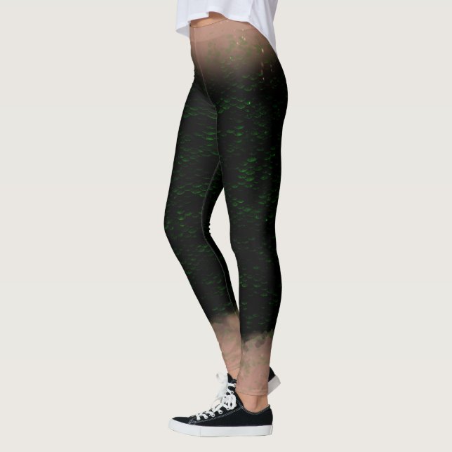 Escala de sirena cintura mezclada Leggings Night G (Izquierda)