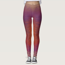 Escala de sirena cintura mezclada Leggings Violet 