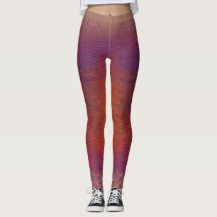 Escala de sirena cintura mezclada Leggings Violet