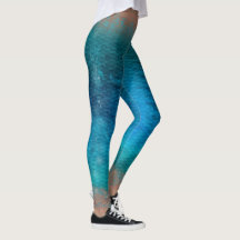 Escala de sirenas cintura mezclada Leggings Caribe