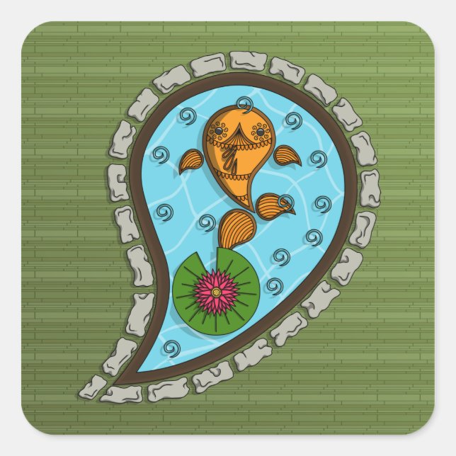 Escala el Pegatina de los peces de colores (Anverso)