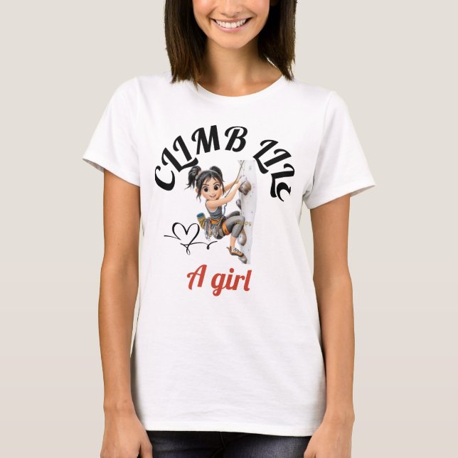 Escalar como una camiseta chica (Anverso)