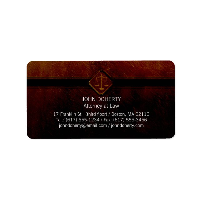 Escalas de justicia - Etiqueta (Frente)