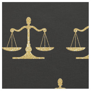 Escalas de material de tela de justicia