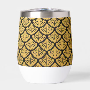 Escalas de sirenas Art Deco - Negro y Oro