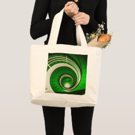 Escalera circular verde Gran Bolsa de Tote