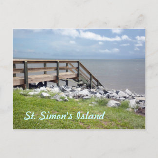 Escalera de madera hasta la postal acuática