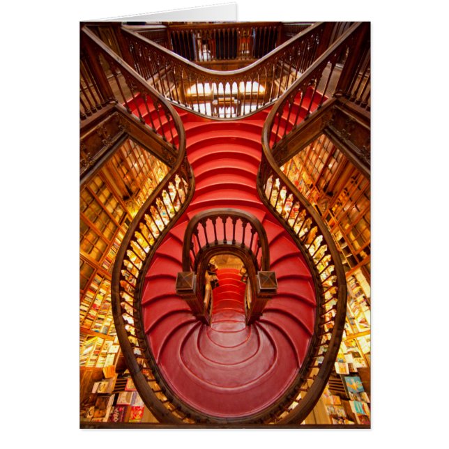Escalera roja ornamentada, Portugal (Frente)