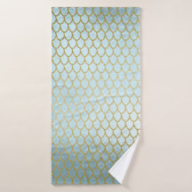 Escales de Sirenas de Purpurina de oro Verde azula