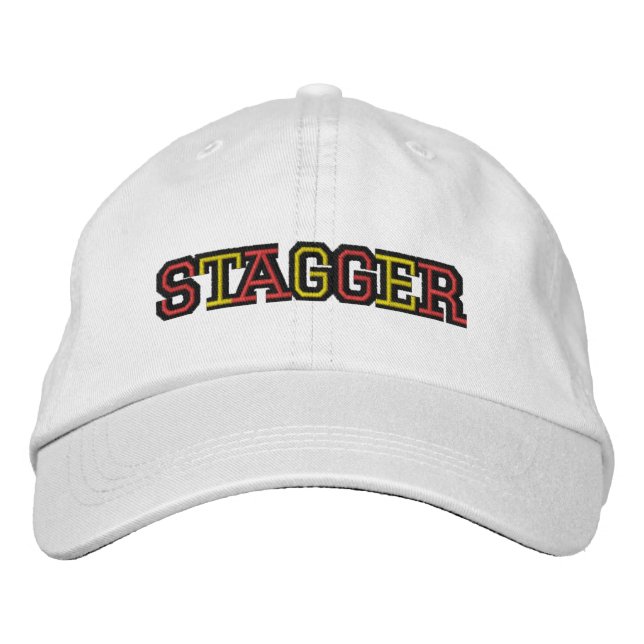 Escalone el gorra ajustable blanco unisex (Anverso)