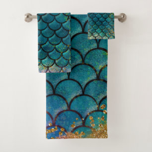 Escamas de pez sirena glamour azul turquesa púrpur