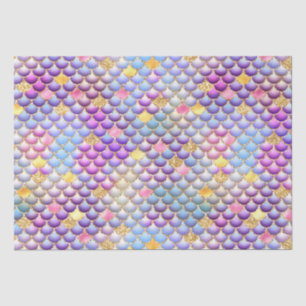 Escamas de sirena con lámina de ombre púrpura y br