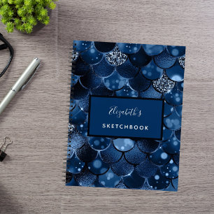Escamas de sirena de cuaderno de bocetos nombre az