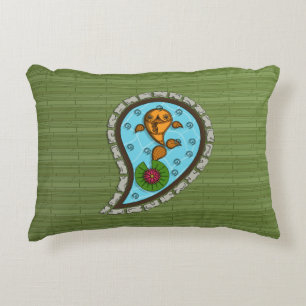 Escamas la Almohada de Acento de Pez Dorado