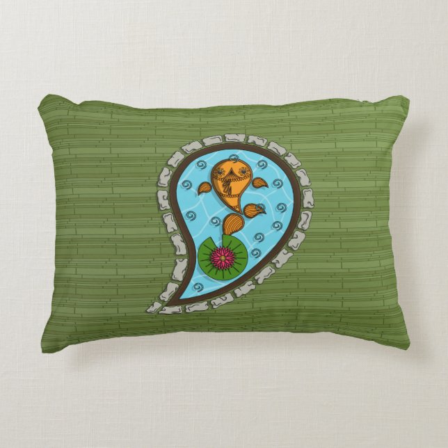 Escamas la Almohada de Acento de Pez Dorado (Anverso)