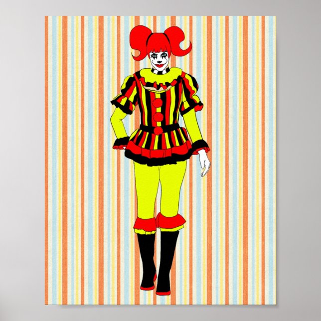 Escándalo de la mujer payasa de Circus Clown arte  (Frente)