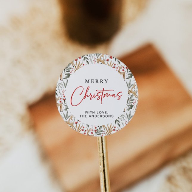 Escándalo navideño Etiqueta de feriado para ciervo (Subido por el creador)