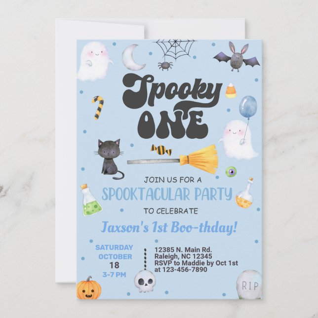Escándalo Un niño de Halloween primera invitación  (Anverso)