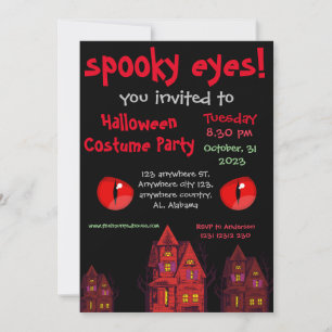 Escandaloso   Simple halloween Invitación a fiesta
