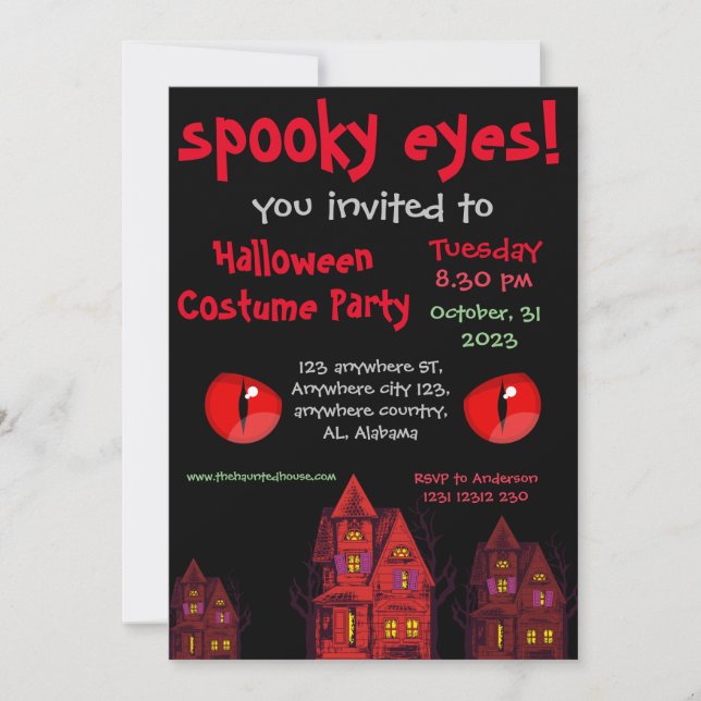 Escandaloso | Simple halloween Invitación a fiesta (Anverso)